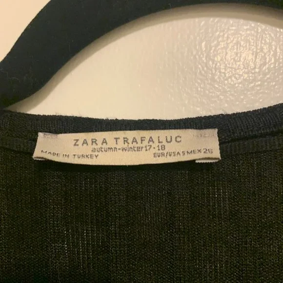 Zara Black Wrap Knit Mini Dress - Picture 3 of 3